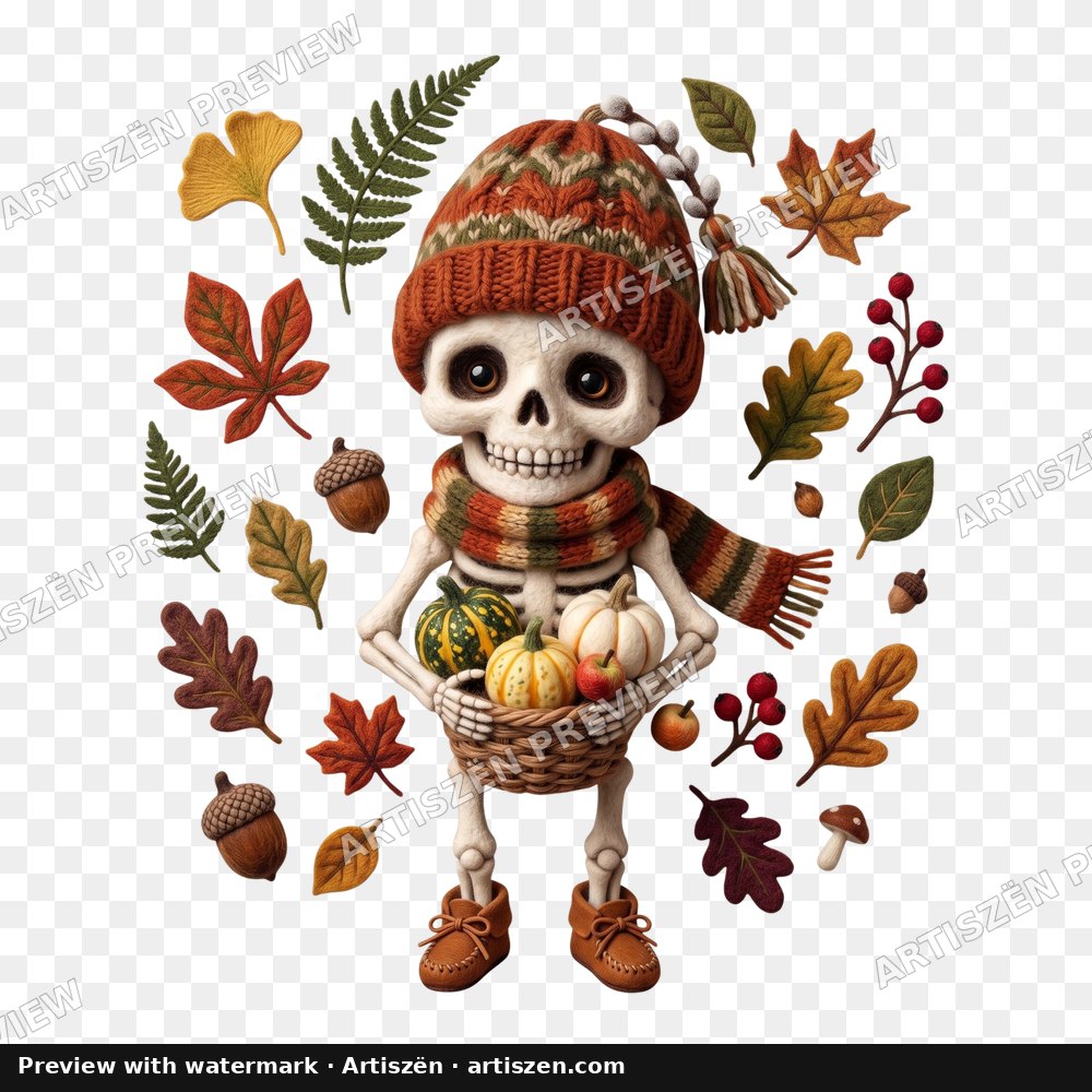 Knit Skeleton Harvest PNG preview