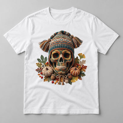 Knit Sugar Skull tee in White