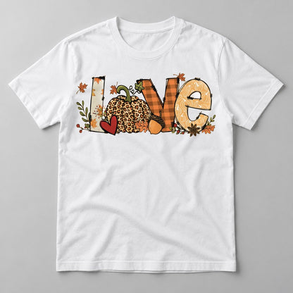 Love Patchwork Pumpkin tee in White