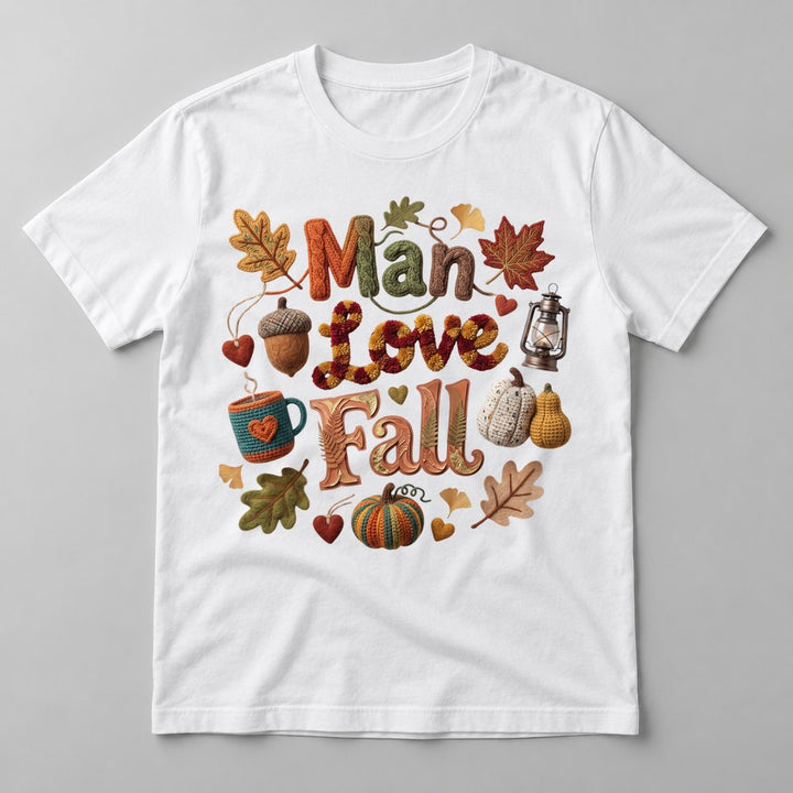Man I Love Fall Knit tee in White