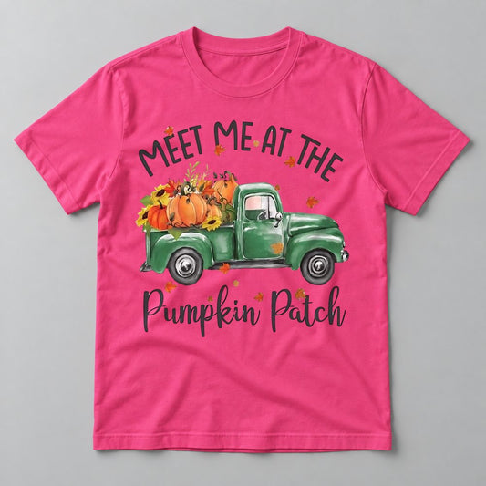 Meet Me at the Pumpkin Patch tee in Hot Pink