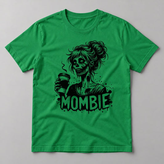 Mombie tee in Kelly Green
