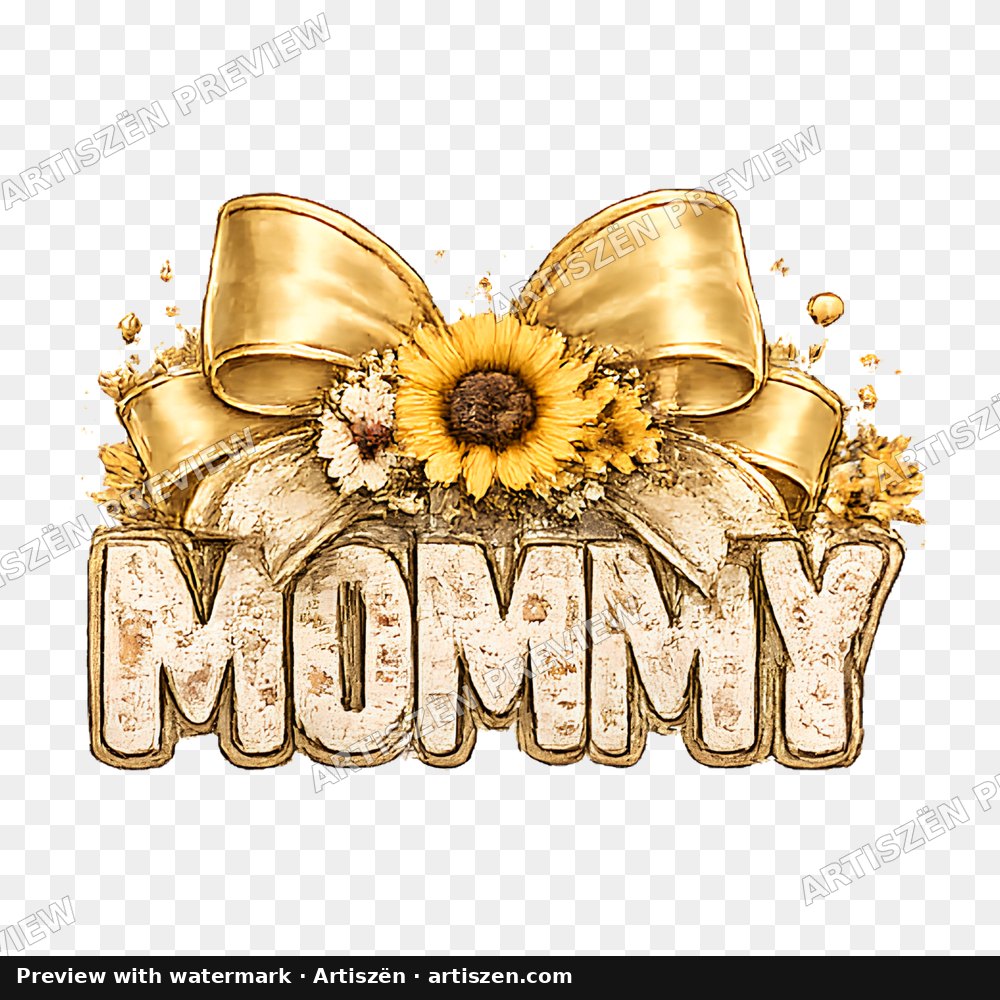 Mommy Sunflower Bow PNG preview