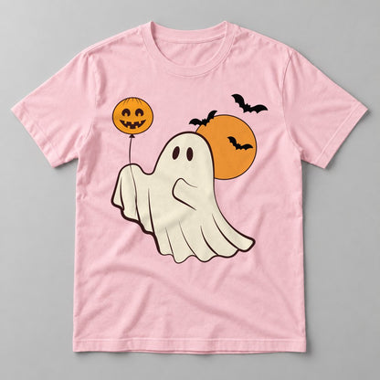 Moonlight Balloon Ghost tee in Soft Pink