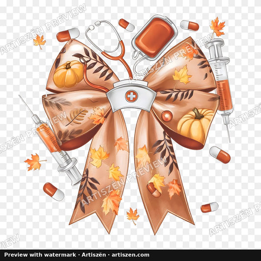 Nurse Fall Bow PNG preview