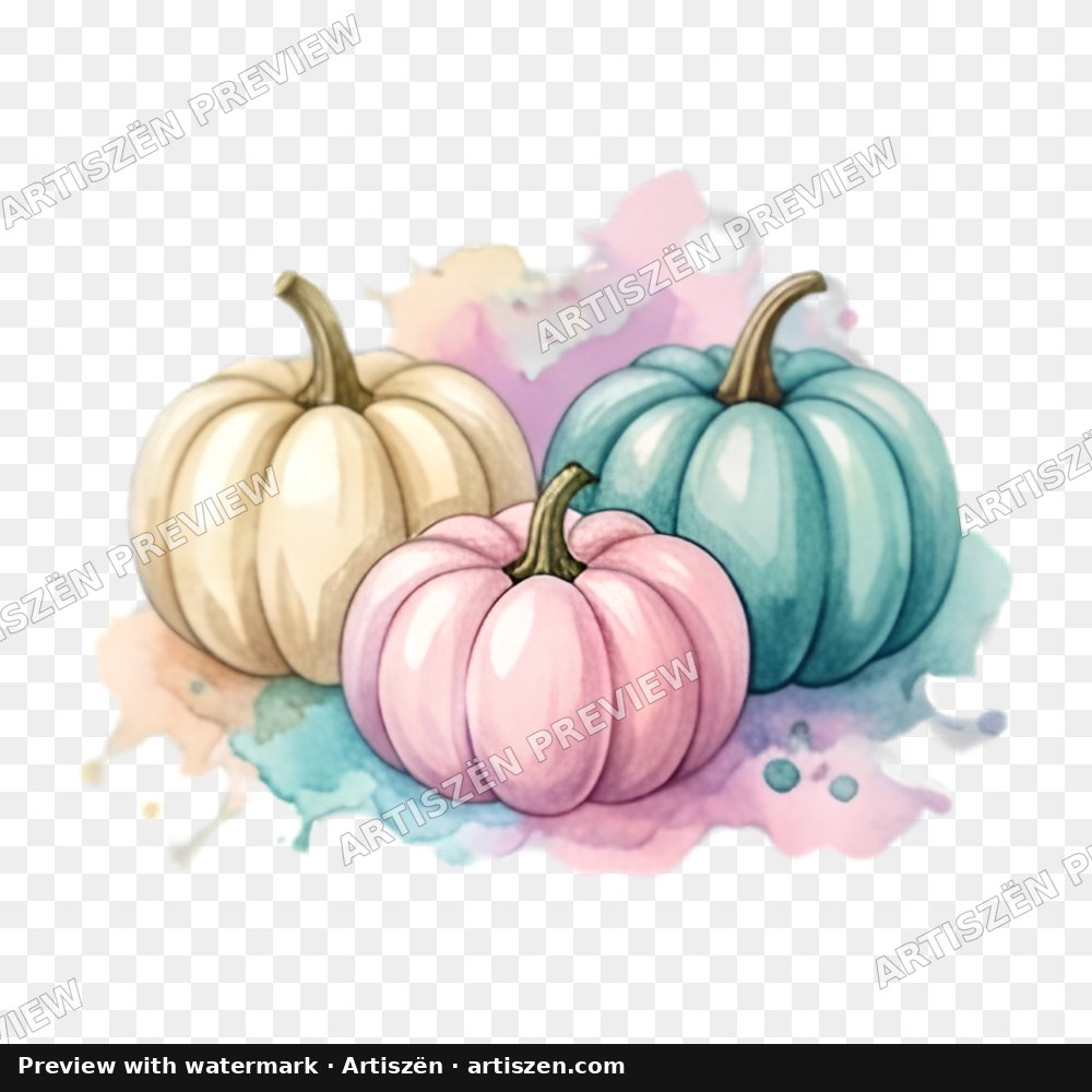 Pastel Pumpkin Trio PNG preview