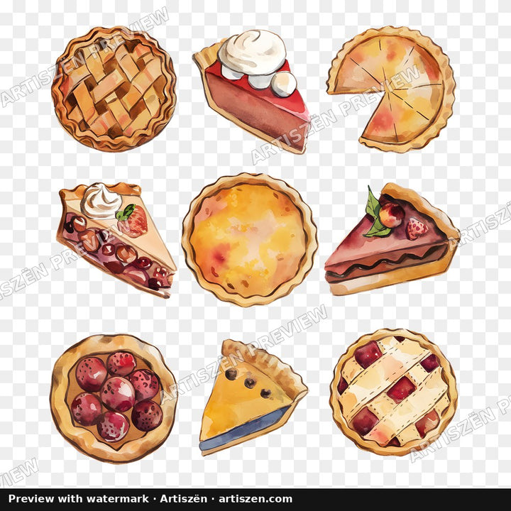 Pies Assortment PNG preview