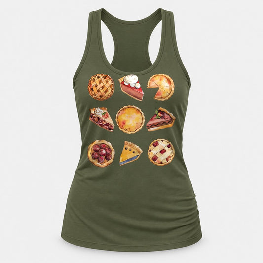 Pies Assortment racerback tank in Military Green