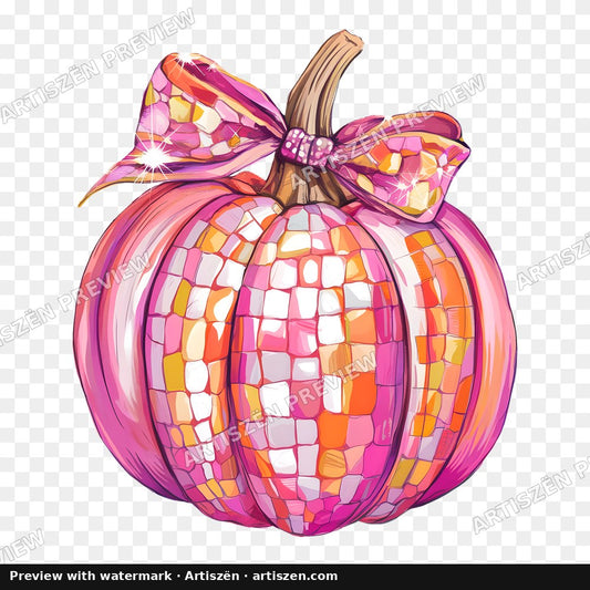 Pink Disco Pumpkin PNG preview