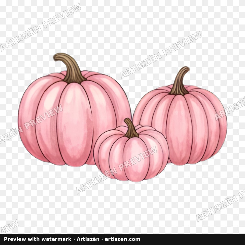 Pink Pumpkin Trio PNG preview