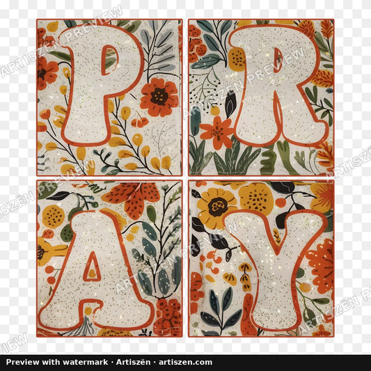Pray Floral PNG preview