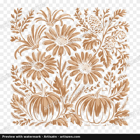 Pumpkin Lace Pattern PNG preview