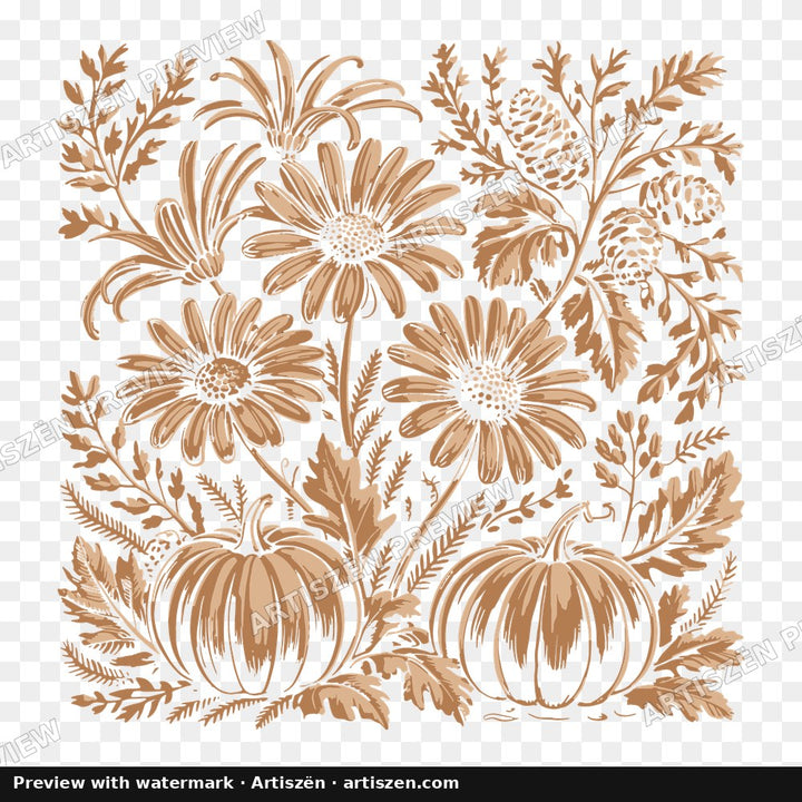Pumpkin Lace Pattern PNG preview