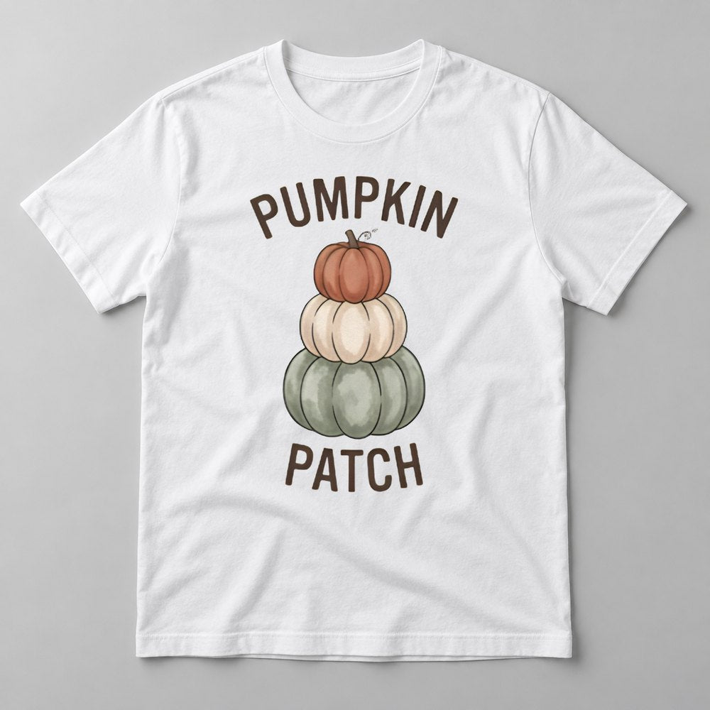 Pumpkin Patch Stack tee in White