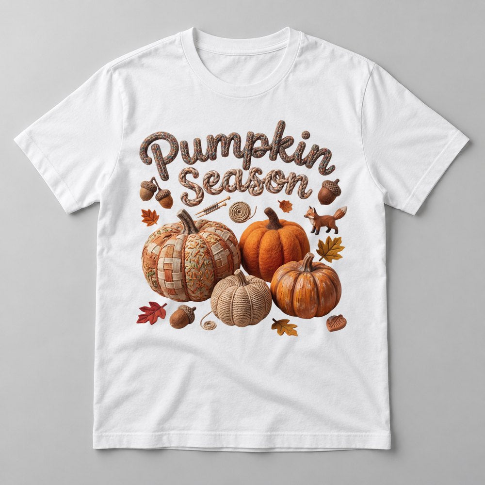Pumpkin Season Patchwork tee in White