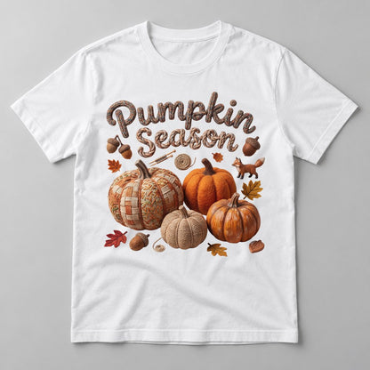 Pumpkin Season Patchwork tee in White