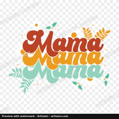 Retro Mama Florals PNG preview