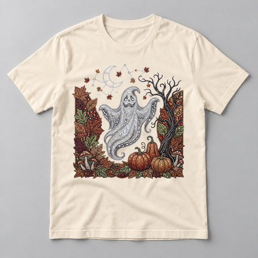 Rhinestone Ghost Woods tee in Natural