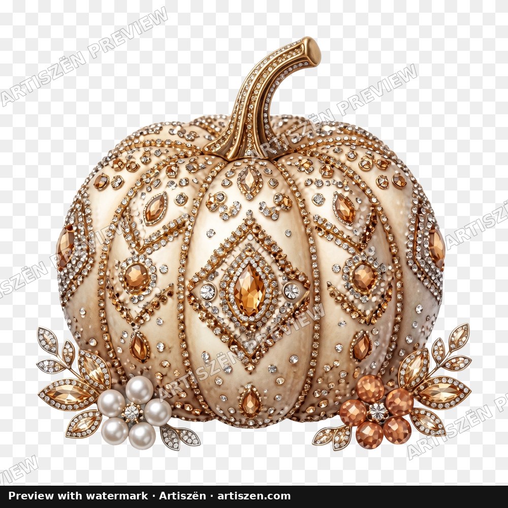 Rhinestone Pearl Pumpkin PNG preview