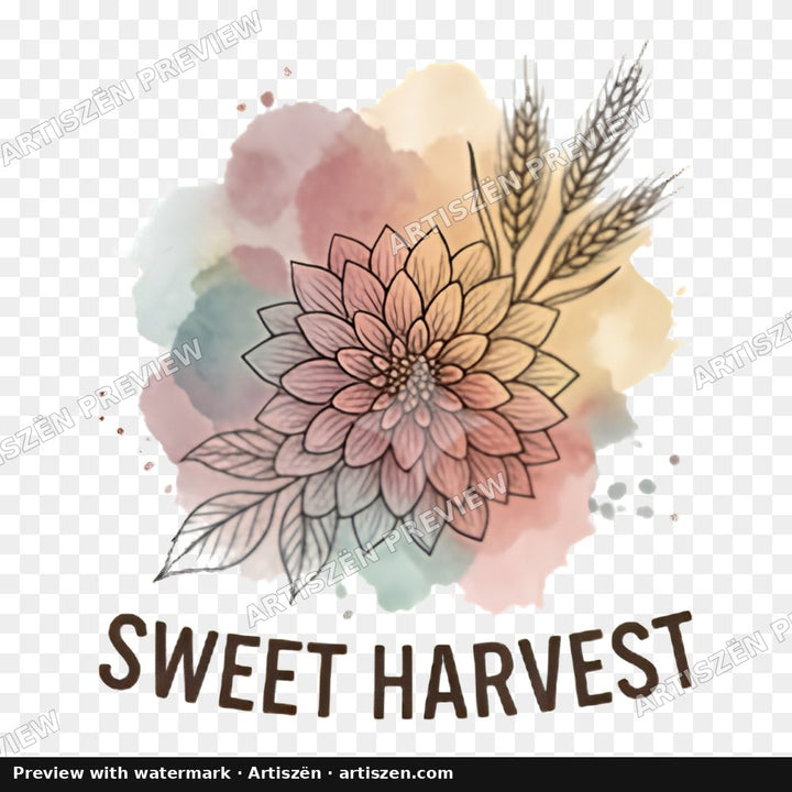 Sweet Harvest Dahlia PNG preview