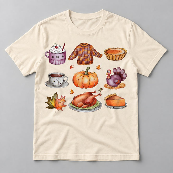 Thanksgiving Treats tee in Natural