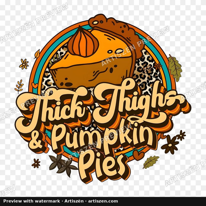 Thick Thighs & Pumpkin Pies PNG preview