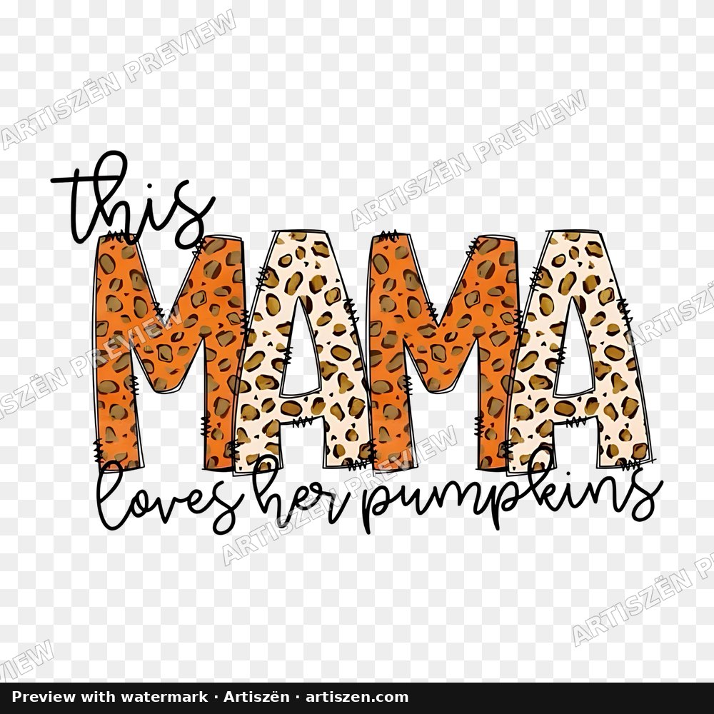 This Mama Loves Her Pumpkins PNG preview
