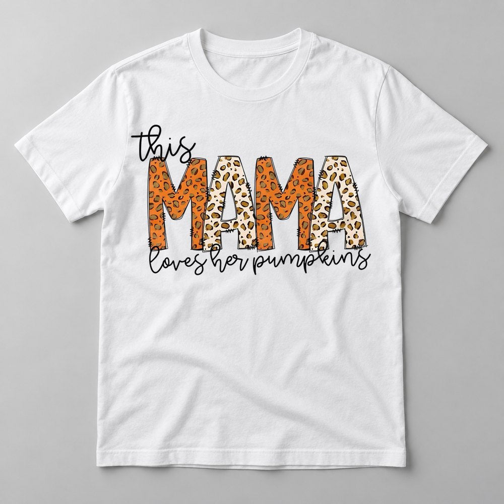 This Mama Loves Her Pumpkins tee in White