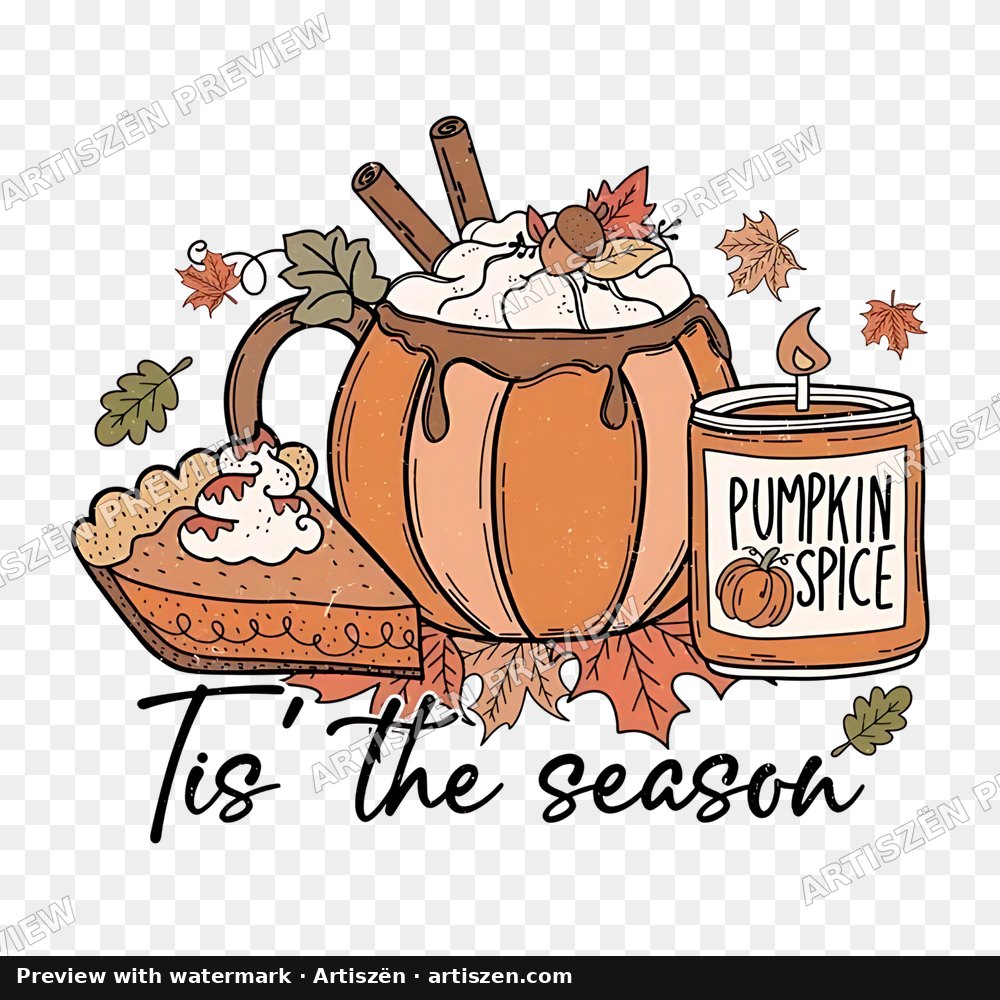 Tis the Season Pumpkin Spice PNG preview