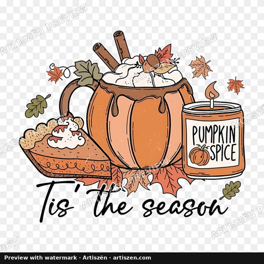 Tis the Season Pumpkin Spice PNG preview