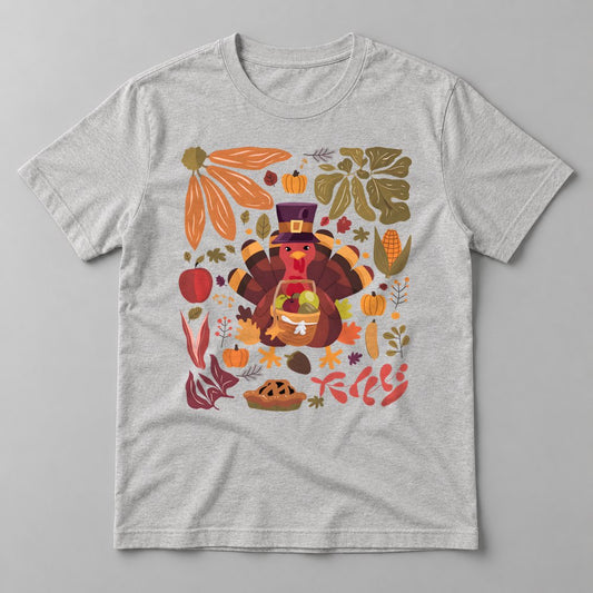 Turkey Harvest tee in Athletic Heather