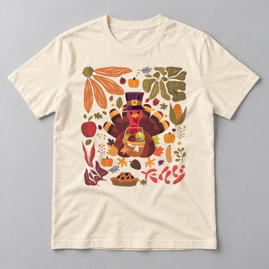 Turkey Harvest tee in Natural