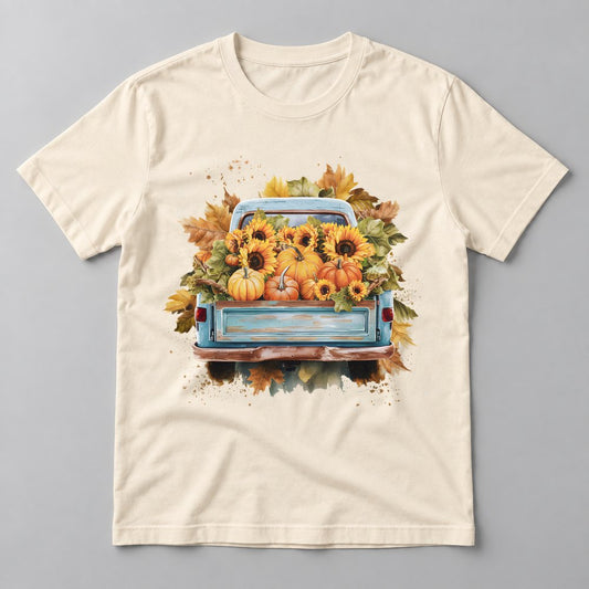 Vintage Harvest Truck tee in Natural