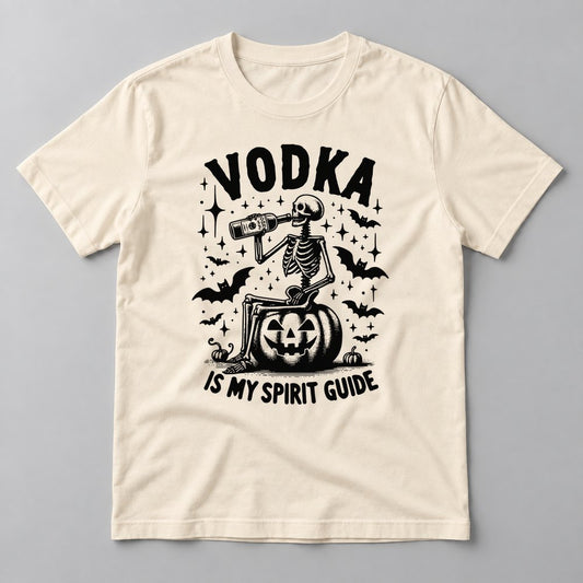 Vodka Is My Spirit Guide tee in Natural