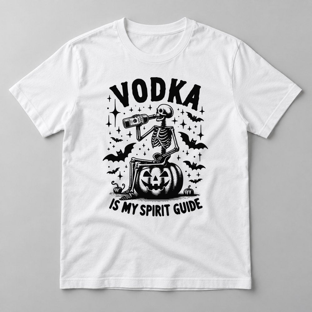 Vodka Is My Spirit Guide tee in White