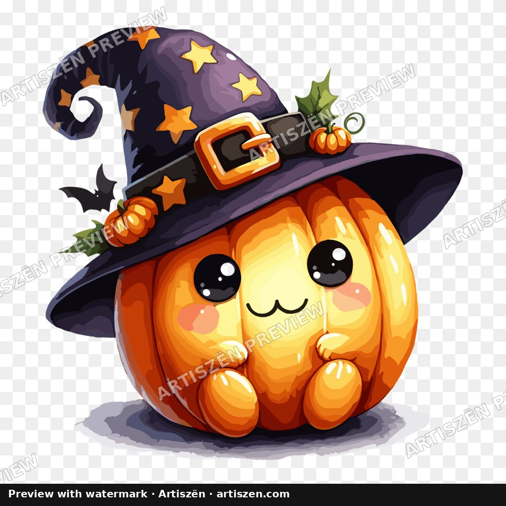 Witchy Pumpkin Cutie PNG preview