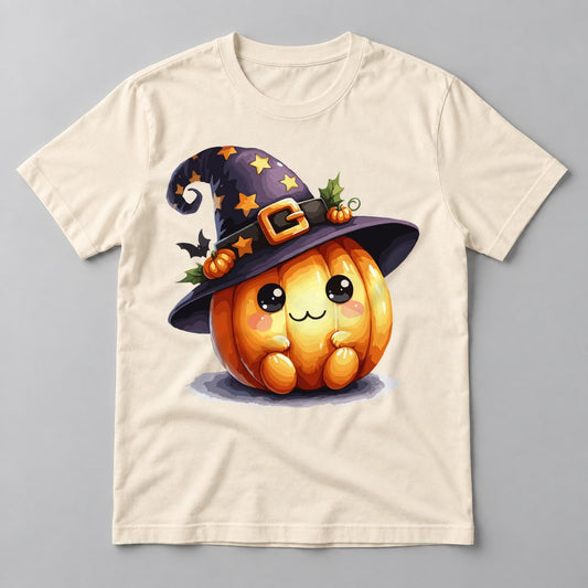 Witchy Pumpkin Cutie tee in Natural