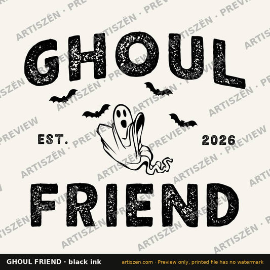 Ghoul Friend DTF transfer preview