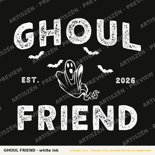 Ghoul Friend white ink preview
