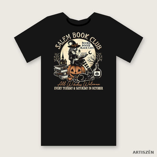 Salem Book Club tee in Black