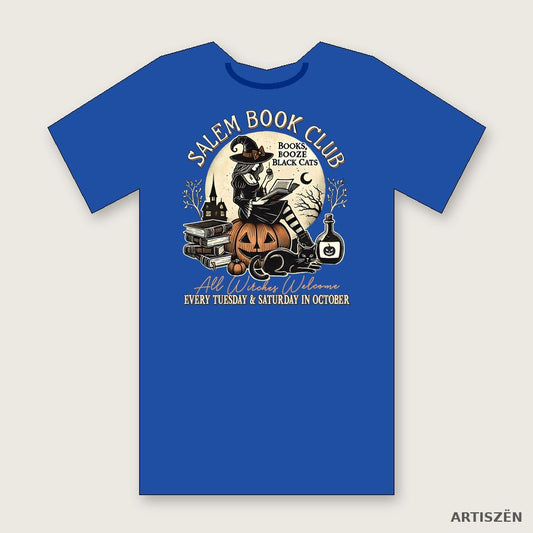 Salem Book Club tee in True Royal
